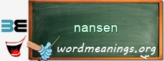 WordMeaning blackboard for nansen